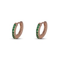 Orecchini Dilvdò Donna Hoop ring in Argento Zircone ORDLRV